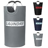 ZERO JET LAG 82L Large Laundry Basket Collapsible Fabric Laundry Hamper Bag Foldable Laundry Bag Wit