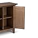SIMPLIHOME Redmond SOLID WOOD 32 inch Wide Transitional Low Storage Cabinet in Rustic Natural Aged Brown for the Living Room, Entryway and Family Room