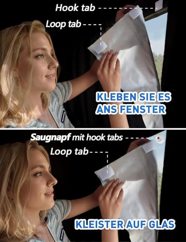 SwartLife Fenster verdunkelung saugnapf, 240 x 145cm verdunklungsfolie für Fenster, für Dachfenster verdunkelung und Sonnenschutz Fenster innen | Tragbare Reise verdunklungsrollo, verdunkelungsfolie
