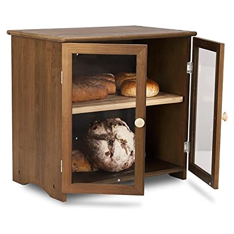 Caja de pan de bambú con tapa y tabla de cortar Cover