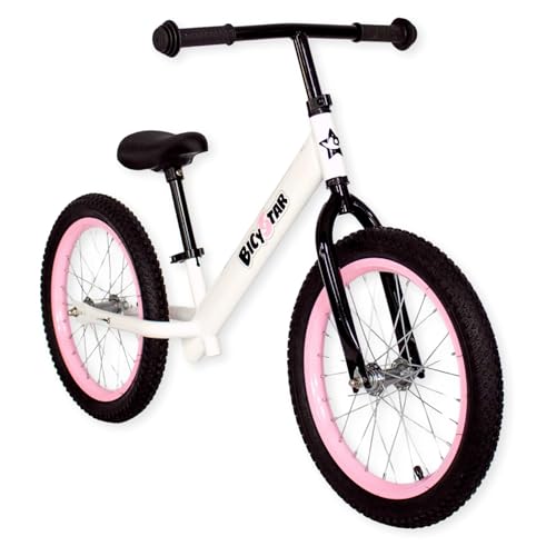 bicystar 16 Inch Balance Bike, Toddler Bicycle Ages 5-8, Air Tires, No Pedals...