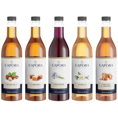 Capora Classic Coffee Syrup 750ml &ndash; Flavored Drink Syrup for Coffee, Latte, Milkshake & Desserts...