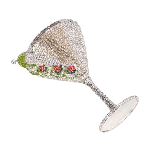 Image of Women Goblet Rhinestone Evening Bag Cocktail Cup Diamond Clutch Funny Crystal Prom Handbag Wedding Purse for Party
