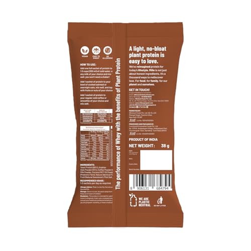 Image of Mille Plant Protein Powder Trial Pack | 31g Unflavored & 25g Coffee Hazelnut Protein | Vegan Yeast Protein | Non-Bloating | No Added Sugar | Clean Plant-Based Blend | 1.34 oz x 2 (38g Each)