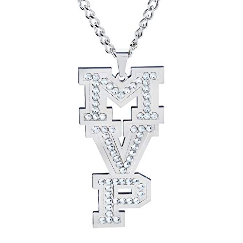 WWE Authentic Wear MVP Studded Pendant Silver