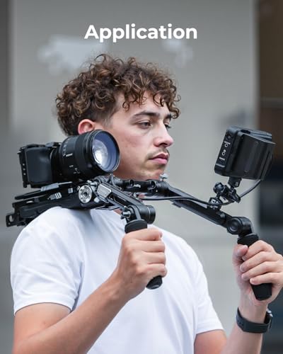 Image of SmallRig Shoulder Rig Dual-Handle for 15mm LWS Rods, One-Tounch Rotation Shoulder Mount Rigs Support for Camera - 5205
