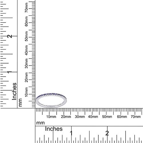 Jewel Zone Us Simulated Alexandrite Eternity Stackable Wedding Ring In 925 Sterling Silver (1/5 Cttw) #TOP4