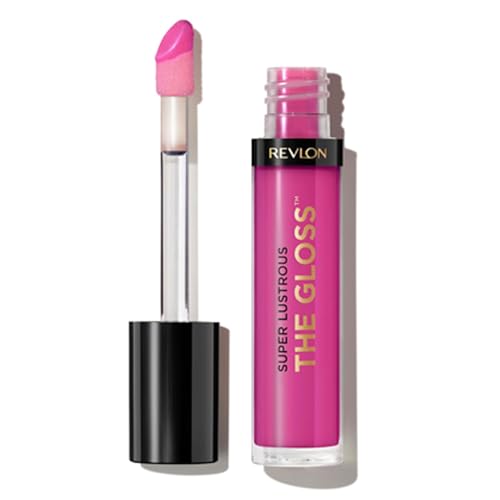 Image of Revlon Super Lustrous Lip Gloss, Non-Sticky, Hydrating, High Shine Finish, 232 Pink Obsessed, 0.13 oz (Pack of 2)