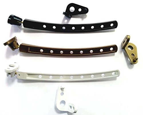 Metal minuterie Manzoni G.B. S.r.l. - Régulateur d'ouverture pour volets roulants, portes et fenêtres - Zamak peint noir, 226 mm