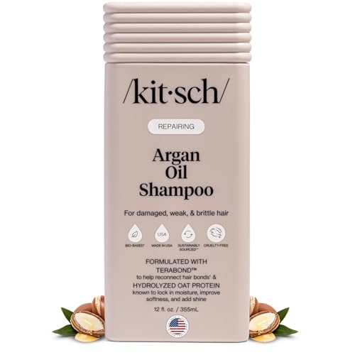 Kitsch Repairing Argan Oil Shampoo for Men and Women with Terabon...