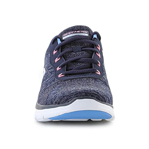 Image of Skechers Women's Flex Appeal 4.0 Sneaker | Sporty lace-up sneaker, Machine washable, Air-Cooled Memory Foam cushioned insole, Super flexible rubber traction outsole,