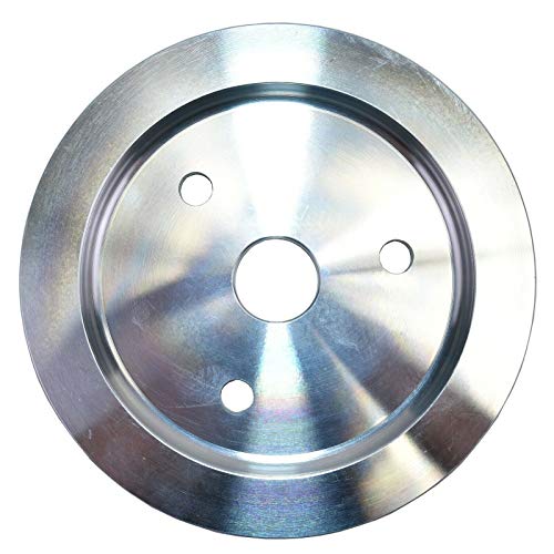 A-Team Performance - Short Water Pump Single-Groove Aluminum Crankshaft Pulley - Compatible With Small Block Chevrolet 262 302 350 400 #TOP3