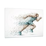 Wandbildglas kann für eine fantastische Atmosphäre im Innenraum soregn. Gesamtmaß: 120cm x 80cm. Anzahl der Elemente: 1. Die Vielseitigkeit der Anwendung der Bilder auf Glas macht es möglich, diese Bilder in jedem Interieur, das im skandinavischen, glamourösen, minimalistischen, Boho- und sogar industriellen Stil eingerichtet ist, einzusetzen.