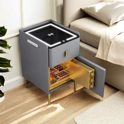 Table de chevet avec coffre-fort caché pour protéger vos valeurs et recharger vos téléphones