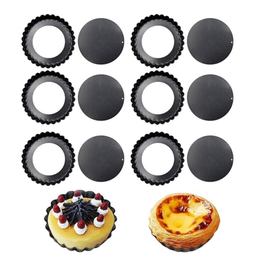 La mejor selección de Moldes para quiche y tarta de frutas disponible en línea. 47 Molde para Tartas y Quiche con Fondo Extraíble, 6 Moldes Quiche con Revestimiento Antiadherente, 8 Cm, Acero Al Carbono, Hacer Pasteles, Pizzas Redondas, Tartas, Mini