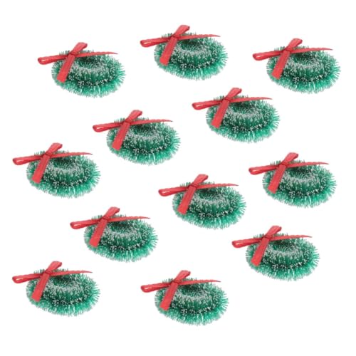 Gvvsjgdbis - Guirnalda de Navidad (48 piezas, diseño de corona artificial, mini colgante, árbol de Navidad, adornos de casa de muñecas, de Navidad