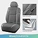 Road Comforts Full Set Leather Mesh Car Seat Cover - Front and Rear, Breathable & Stylish, Airbag Compatible, Universal Fit for Cars, SUVs, Trucks, and Vans - Gray
