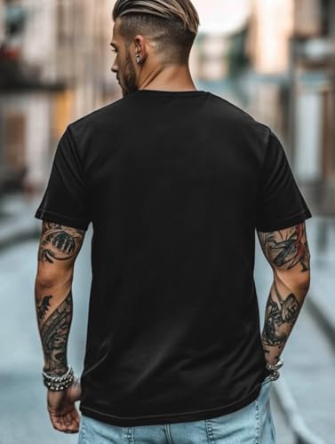 Men's Funny Graphic Shirts Crewneck Short Sleeve Letter Printed Casual Summer Couple T-Shirts4