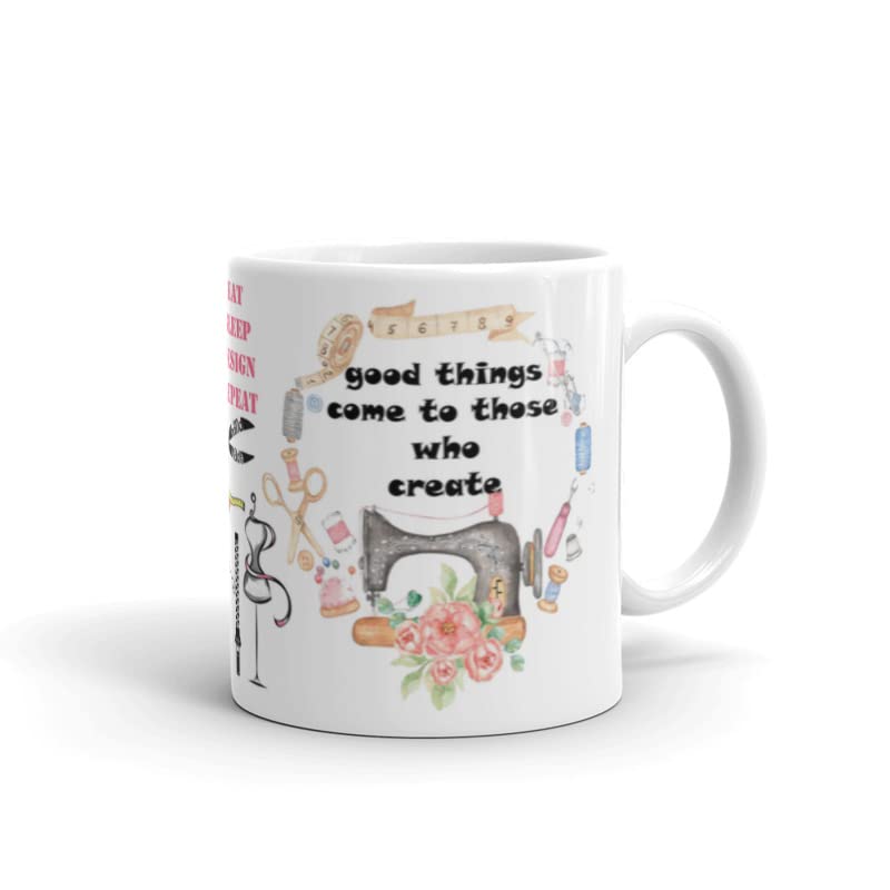 TAJNAN Good Things Come to Those Who Create Printed Coffee Mug (350ml,Multicolor) - Best Gift for Valentines