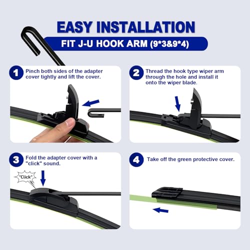 EMITHSUN OEM QUALITY 26" + 21" Premium All-Seasons Stable And Quiet Windshield Wiper Blades(Set of 2) by EMITHSUN - Image 6