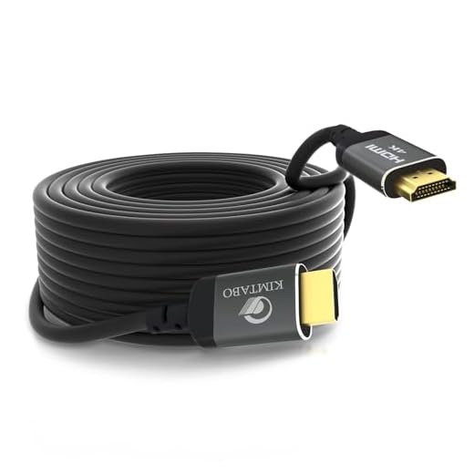 KIMTABO 50ft HDMI Cable, Ultra High Speed Long HDMI Cables Support 4K 60Hz 2K 1080p 3D ARC, Gold Plated Connectors Soft HDMI Cord for UHD TV Monitor Projector Soundbar Laptop PS3/4 Xbox (15m)