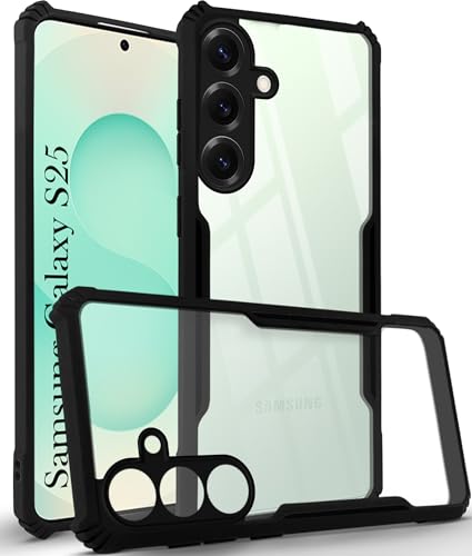 Image of Jkobi Back Cover Case for Samsung Galaxy S25 (Shockproof with Polycarbonate Clear Panel | Professional Black)