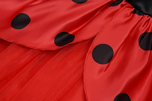 Vestido sin mangas de mariquita para niñas miniatura 4
