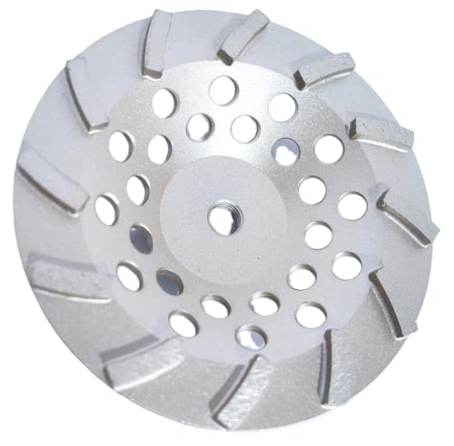 7 Inch Diamond Cup Wheel Grinding Wheels for Concrete and Masonry 7" Diameter 12 Turbo Diamond Segments 7/8"-5/8" Arbor
