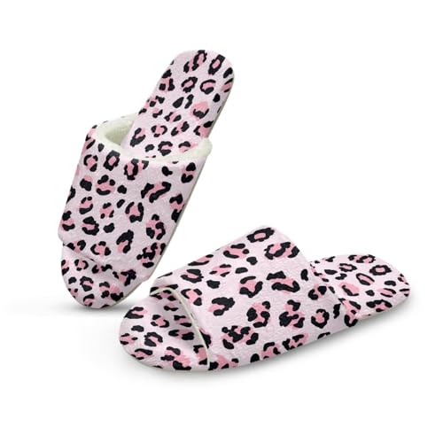 Wanyint Womens Warm Slippers Indoor Sandals Flannel House Slides Open Toe Bedroom Slippers Machine Washable Women Footwear