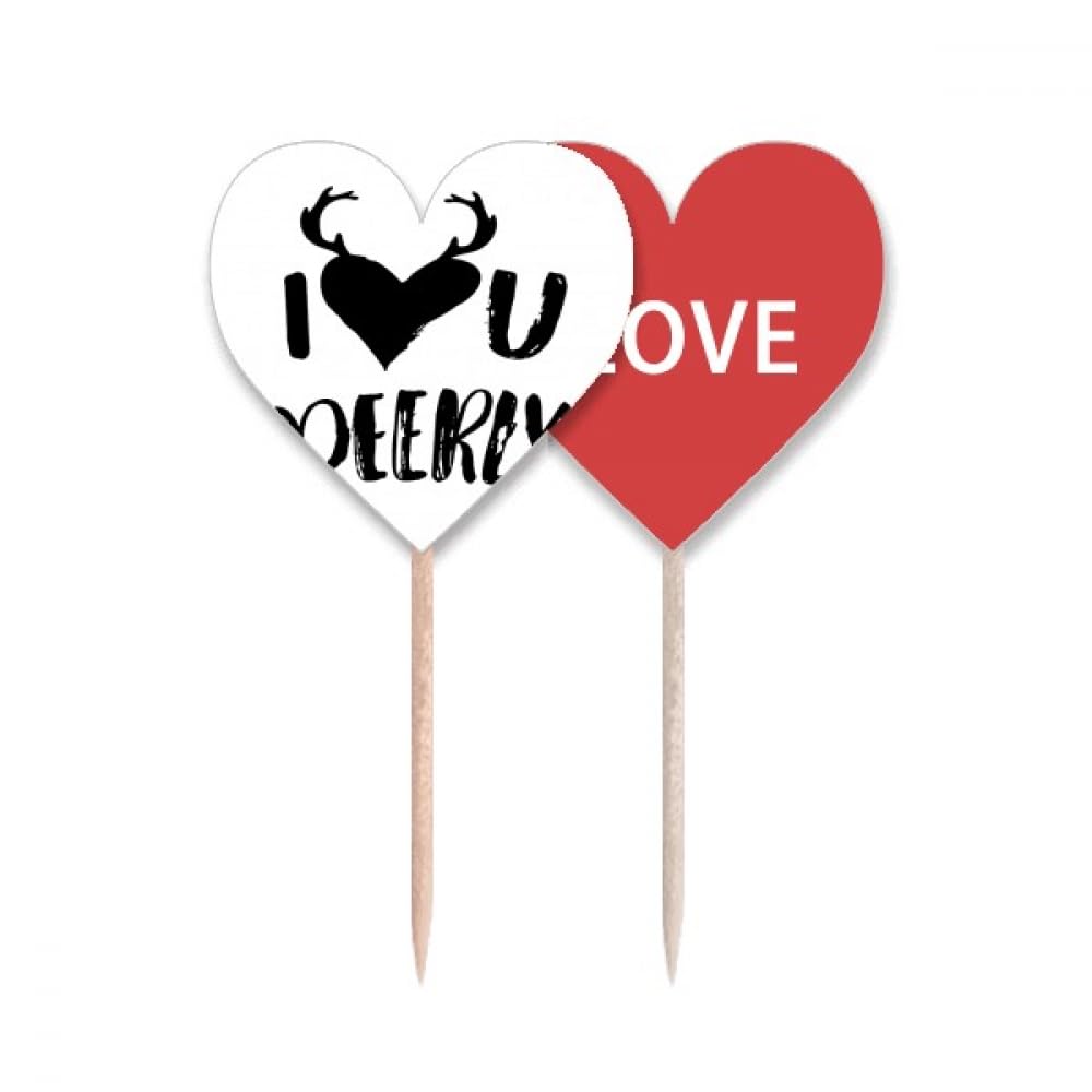 Cure-dents drapeau I Love You Deerly pour accompagner vos cadeaux de fiançailles et repas