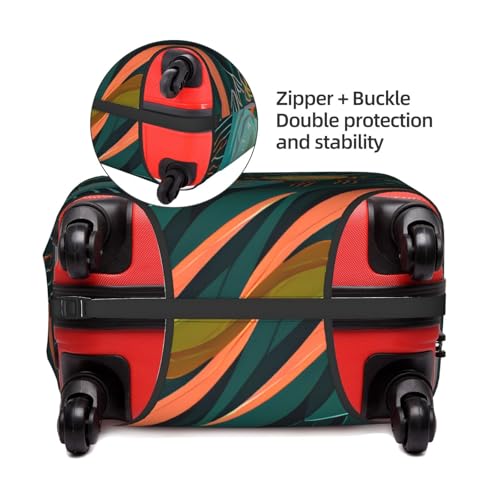 Cactus Tropical Plant Tsa Approved Luggage Cover For 18-32 Inch Suitcases Scratch-Resistant Stretch Luggage Cover4