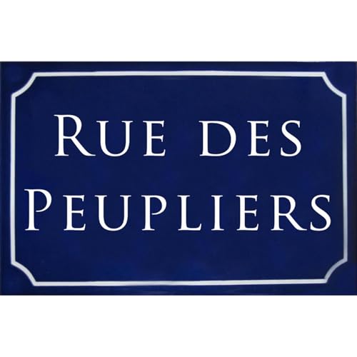 Plaque de maison en faïence artisanale avec texte gravé