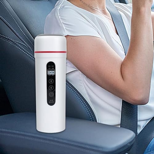 Tetera eléctrica portable 0.4L diseño acero blanco miniatura 5