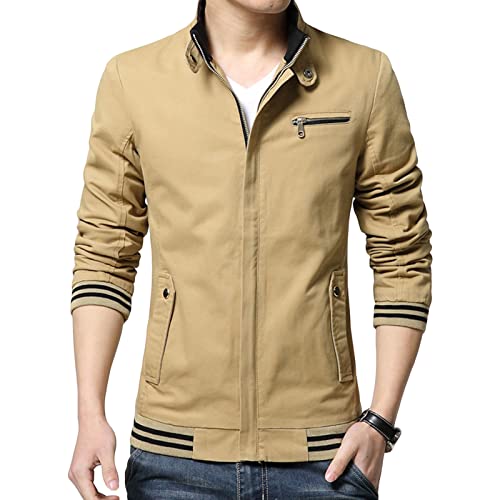 Bomber léger pour l'automne veste cargo homme pour sorties décontractées