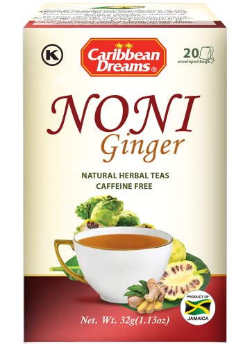 Caribbean Dreams Noni Ginger Tea, 20 Tea Bags, #TOP16