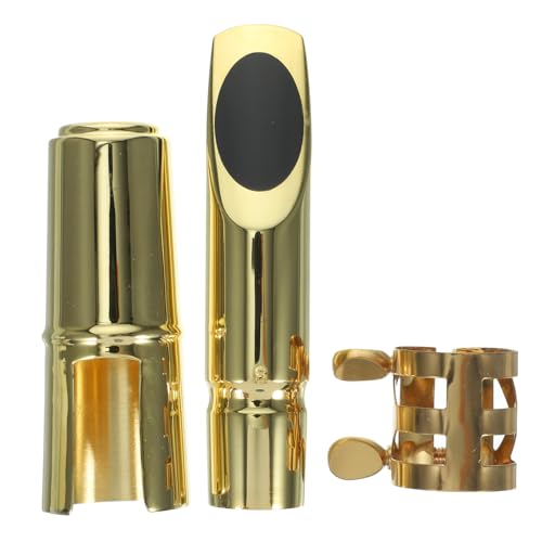 HONITANO アルトサックス用 金属製マウスピース サックスヘッド 高音域対応 種類のパッド付き 清掃カバー付属 アルト