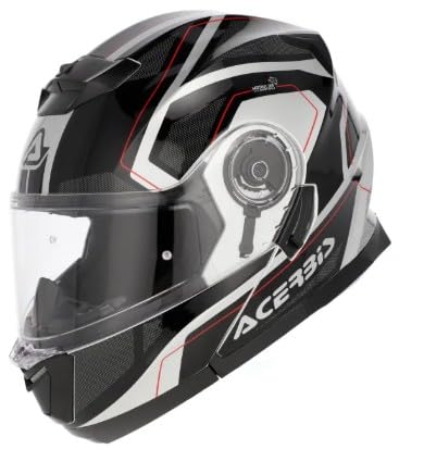 Casco Modular Acerbis Serel 22-06 Blanco y Rojo - 0025201.314 Talla M