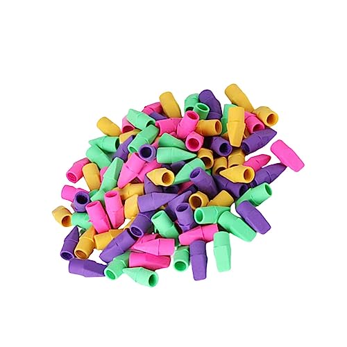 JUMPLAWN 110PCS 筆消し キャップ型 カラフル 学生文具 小学生向け プレゼントに かわいいデザイン 学習用学校用品 ランダムカラー