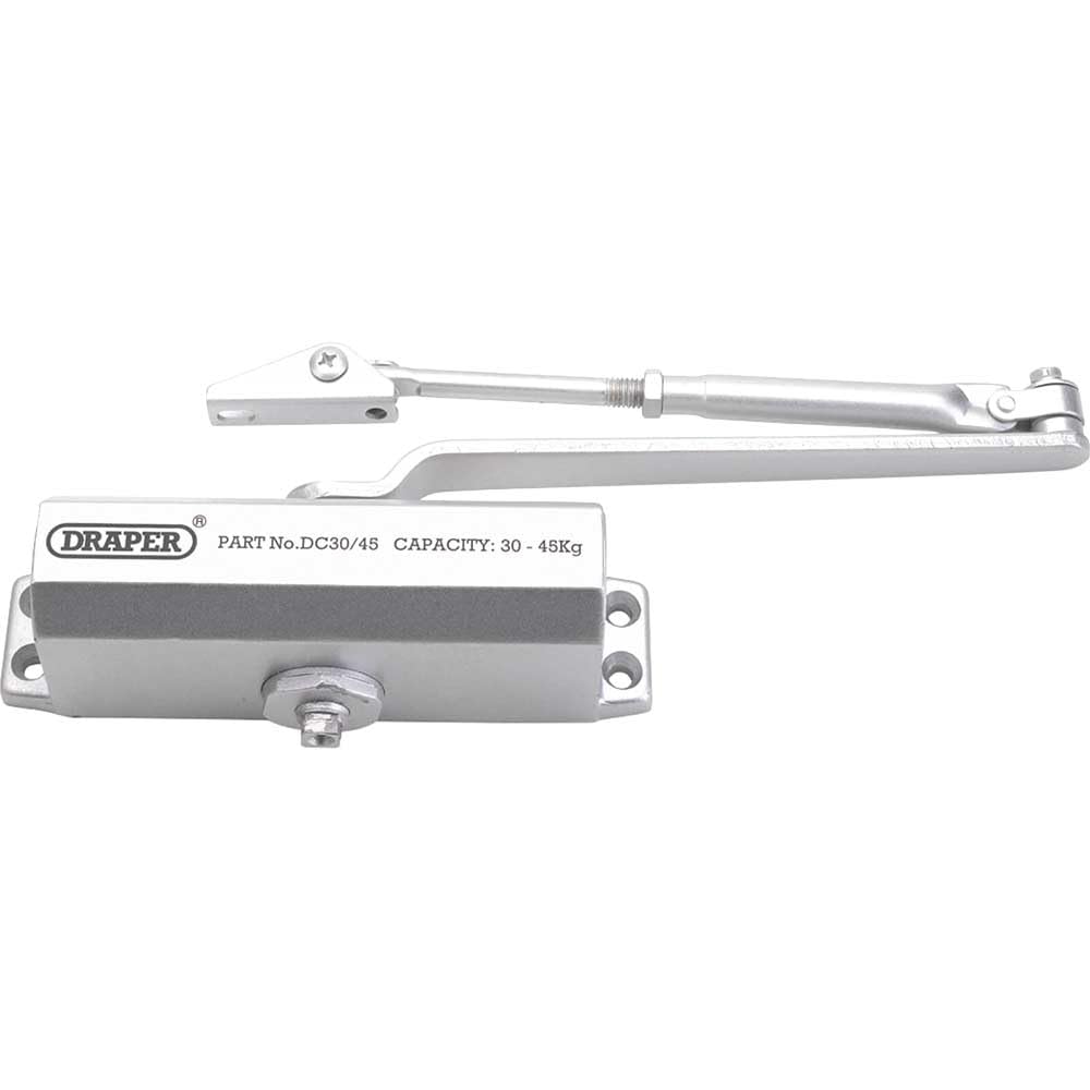 Draper 62893 Adjustable Automatic Door Closer for Doors Between 25...