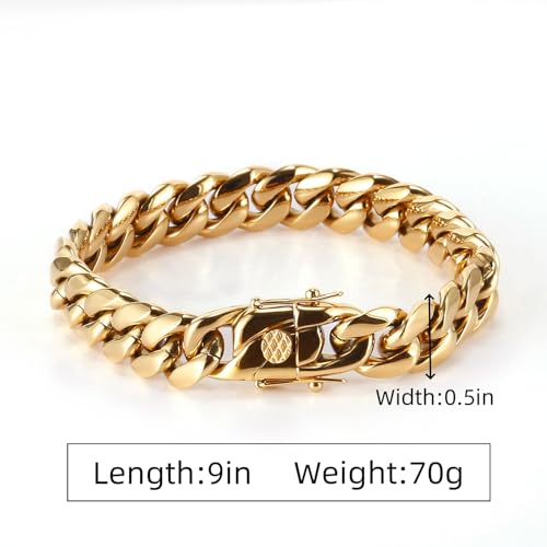 Solid 18K gold bracelet suitable for both men and women, Miami Cuban bracelet, Valentine's Day, birthday, Christmas gift box packaging, mesh bracelet2