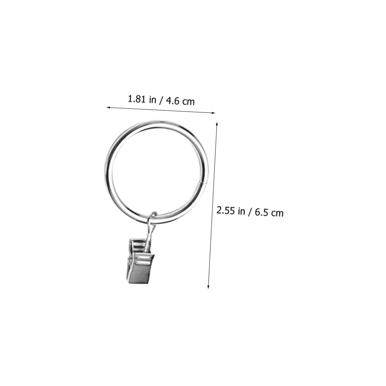 Crochets de Douche for Rideaux, 20 pièces, Clips de Rideau en métal, Anneaux de Rideau de Douche avec Clips, Anneaux de Rideau de fenêtre, Accessoires de Rideau,Crochets de Salle de Bain(Sil
