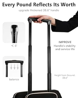 Rolling Backpack for Women, Travel Backpack with Wheels, Dual-Opening Wheeled Laptop Backpack, Stylish Rolling Laptop Bag, Overnight Underseat Carry on Luggage for College Business Work, Beige Brown