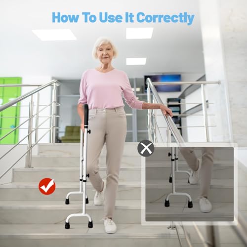 image for Helivora Stair Climbing Assist Cane, Adjustable Standing Stair Lift fo