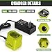 TURPOW Upgraded 4.0Ah Replacement for Ryobi 18V Battery Lithium and Charger Compatible with Ryobi 18 Volt Battery ONE+ Plus P102 P103 P104 P105 P107 P108 P109 Cordless Tools