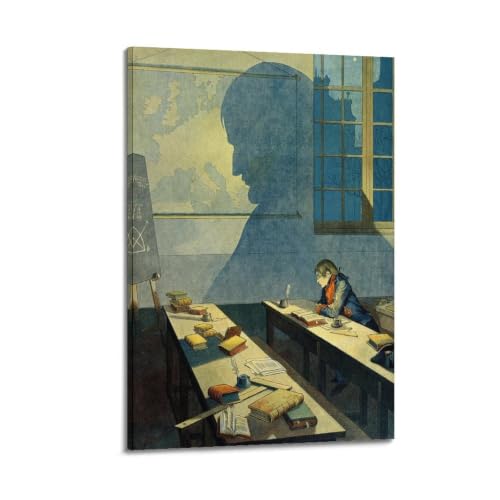 Impression sur toile Napoléon à Brienne 40x60cm pour décoration murale historique