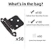 DecoBasics Oil Rubbed Bronze Cabinet Hinges for Kitchen Cabinets (25 Pair -50 Pcs) -1/2
