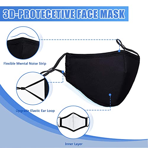 Page One Kids Reusable Washable 3 Layer Cloth Face Mask With Adjustable Ear Protection Loops For Girls Boys Children Gift/6Pc #TOP1