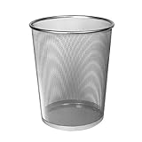 Design Ideas Mesh Waste Can, Silver