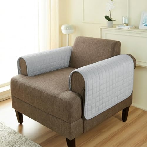 Image of Amazon Basics - Flannel (Polyester) Quilted Make Your Own Sofa Cover |70cm x 70cm| Microfiber Sofa Slipcover | 350 GSM (2 Armrest)