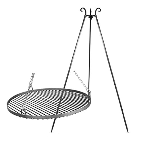 Grill pivotant sur trépied 50cm en inox robuste et durable